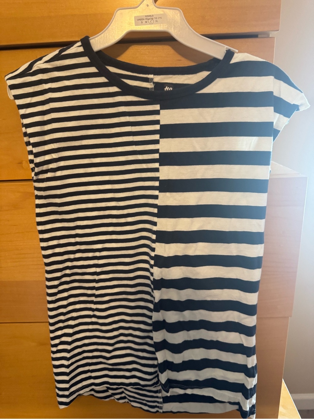 Tea Collection Navy and White Striped Short Sleeved Tunic